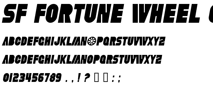 SF Fortune Wheel Condensed Italic font